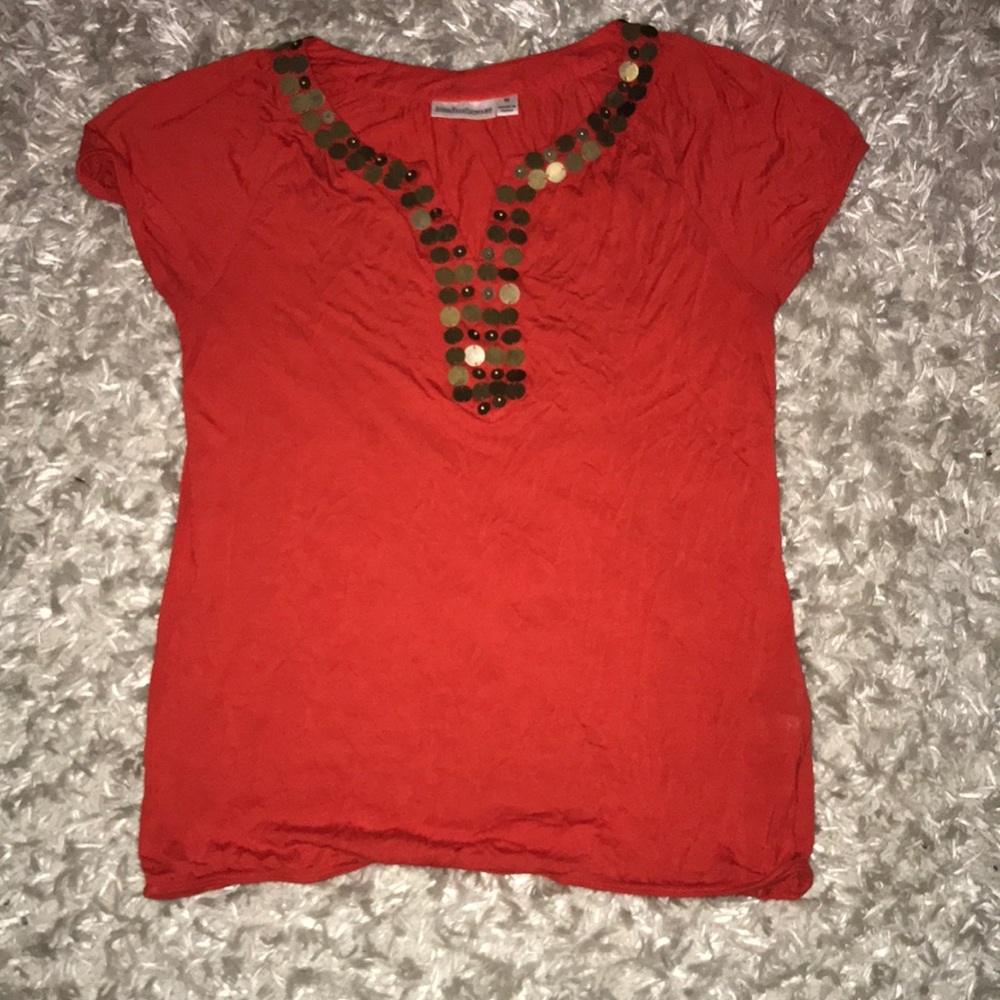 Decorative Red Top w/Gold colored pieces